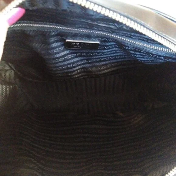 PRADA Milano Tessuto Nylon & Smooth Leather Bowler Bag